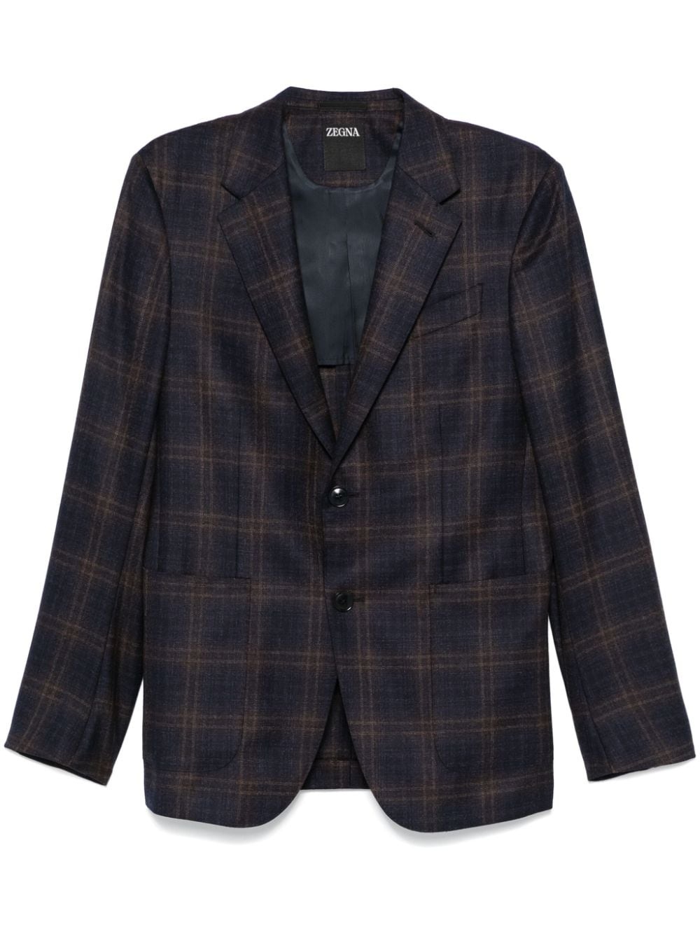 checked blazer - 1