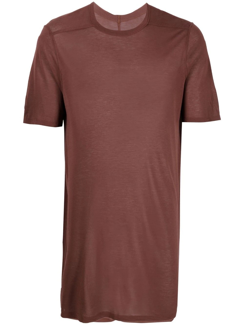 crew neck longline T-shirt - 1