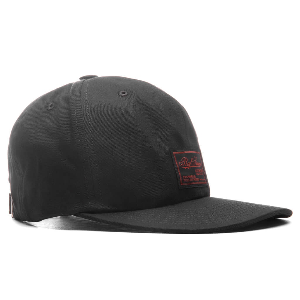 RAF SIMONS CAP WITH EMBROIDERED LOGO AND LABEL - BLACK - 3
