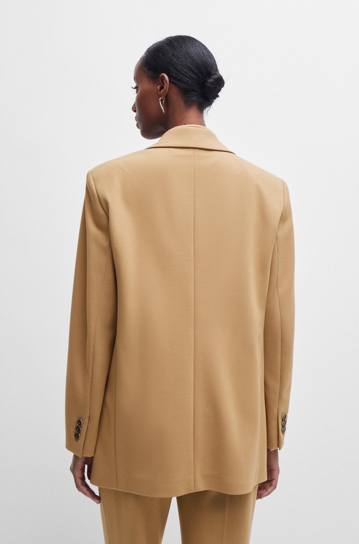RELAXED-FIT JACKET IN STRETCH JERSEY WITH HALF LINING - 4