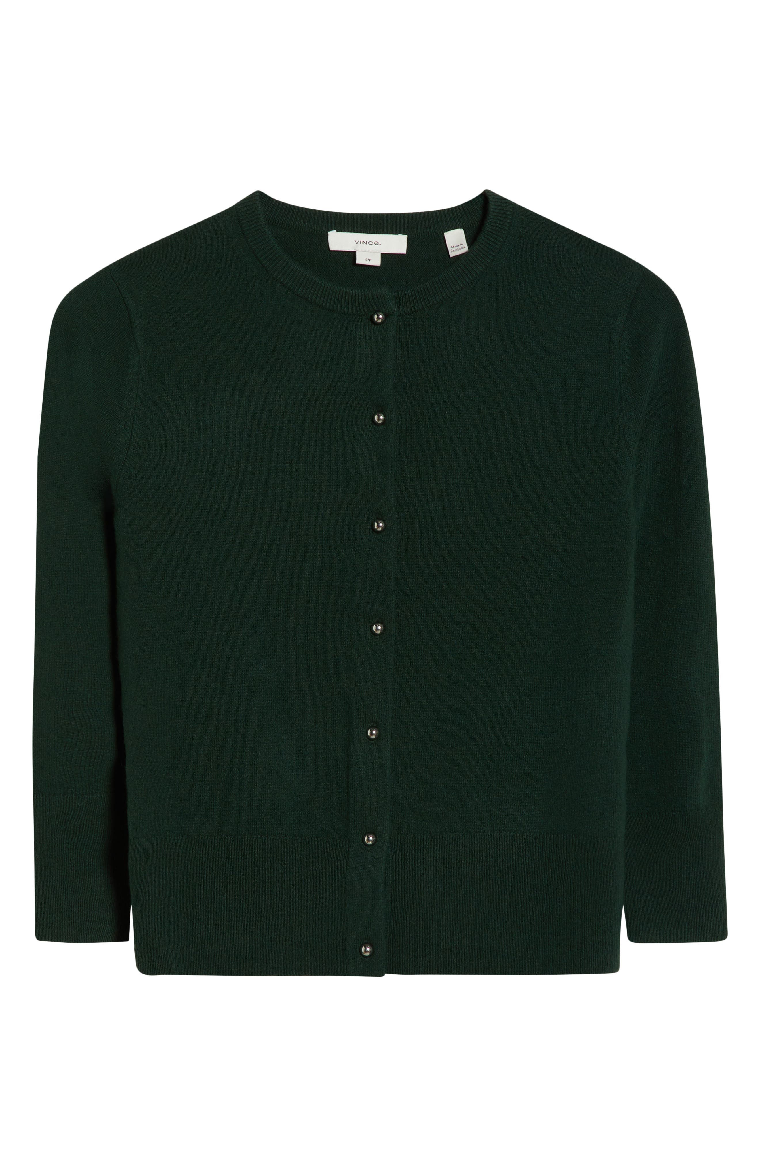 Vince Wool & Cashmere Blend Cardigan in Forest at Nordstrom - 5