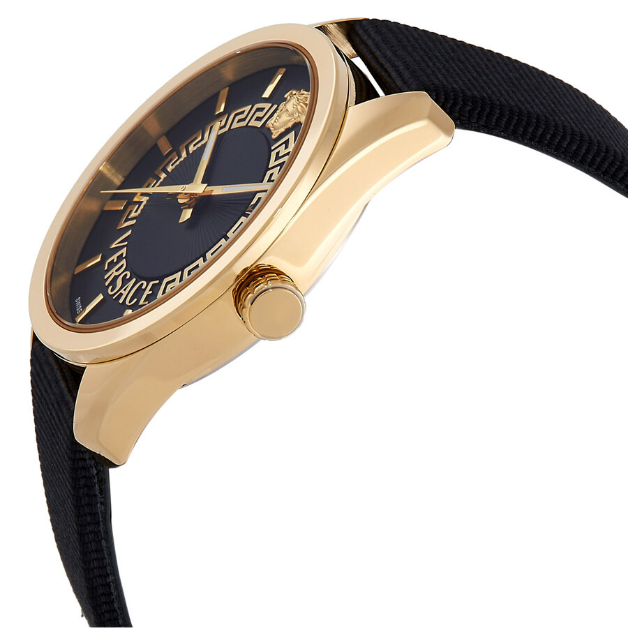 Versace New V Circle Quartz Black Dial Ladies Watch VE8A00224 - 2