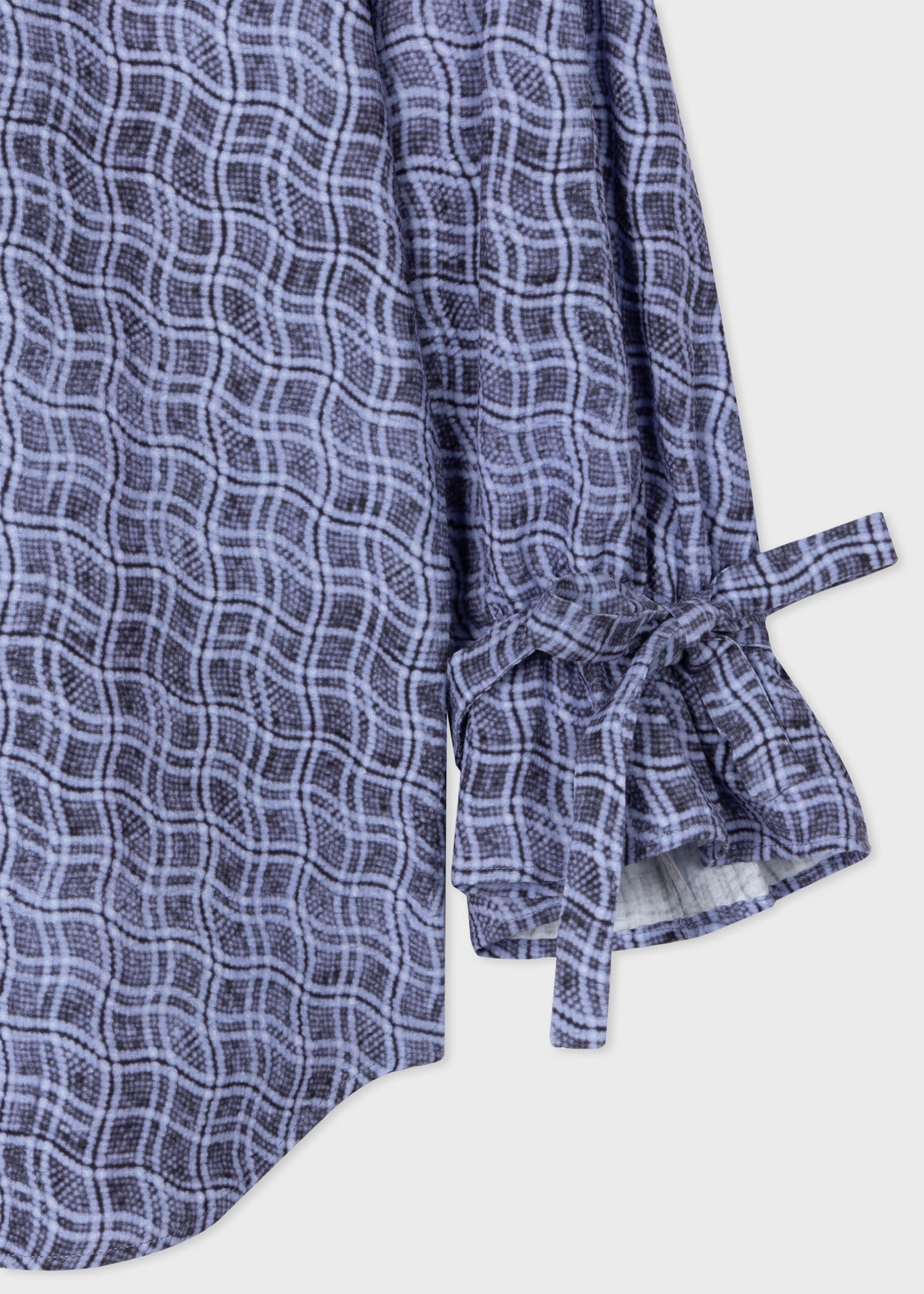 'Reflection Check' Puff Sleeve Shirt - 2