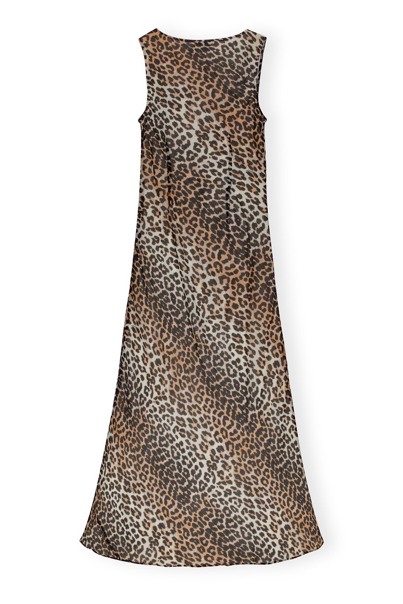 LEOPARD PRINTED CHIFFON MAXI DRESS - 1