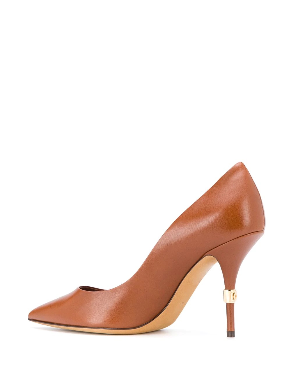 stiletto heal pumps with gold detailing - 3