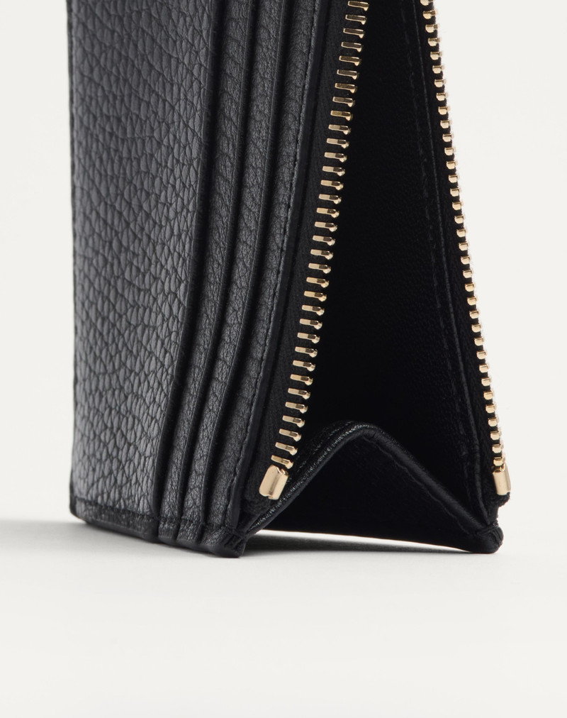 Valentino ROCKSTUD GRAINY CALFSKIN CARDHOLDER WITH ZIPPER outlook
