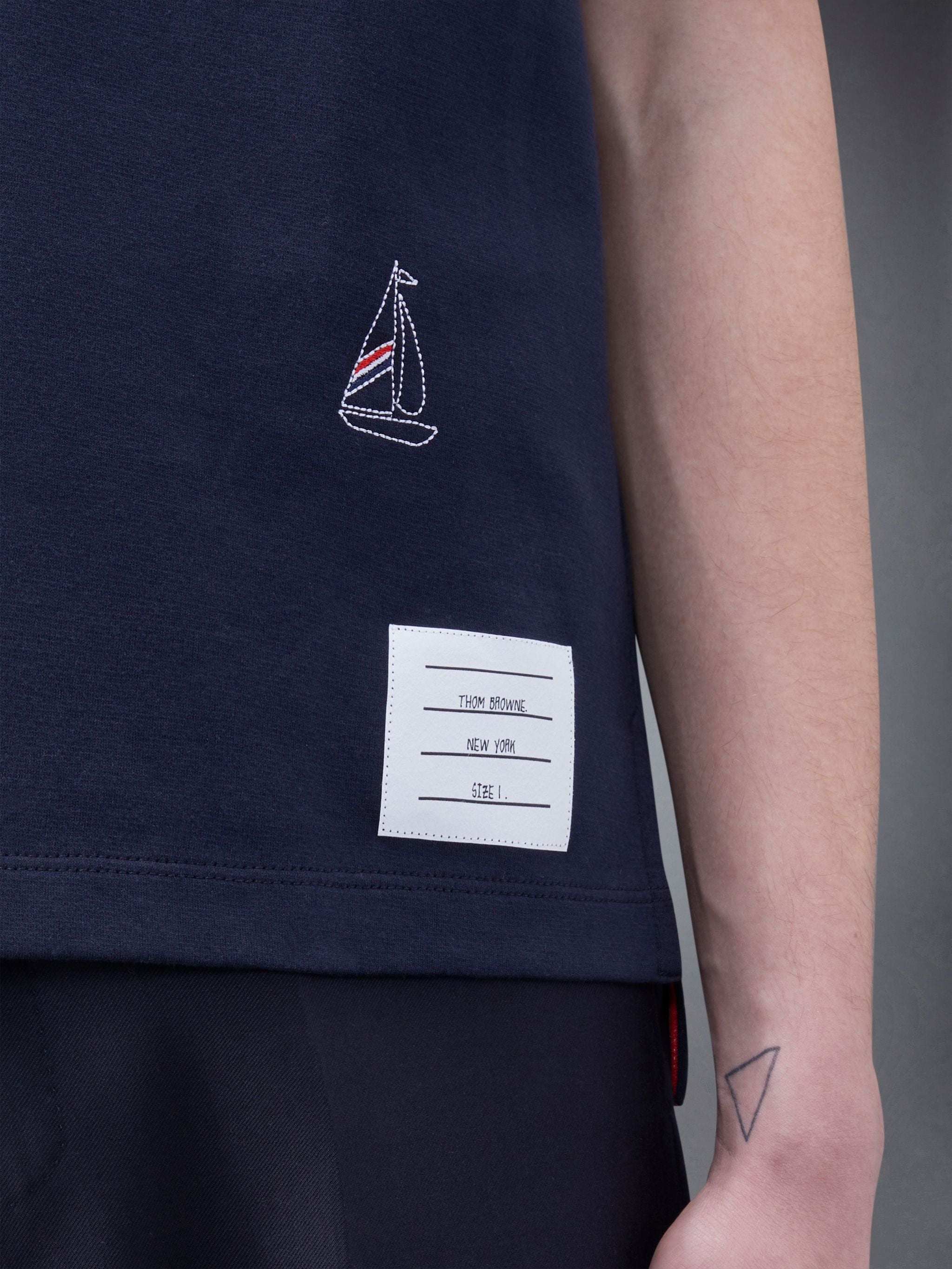 Cotton Milano Whale and Sailboat Oversized Tee - 4