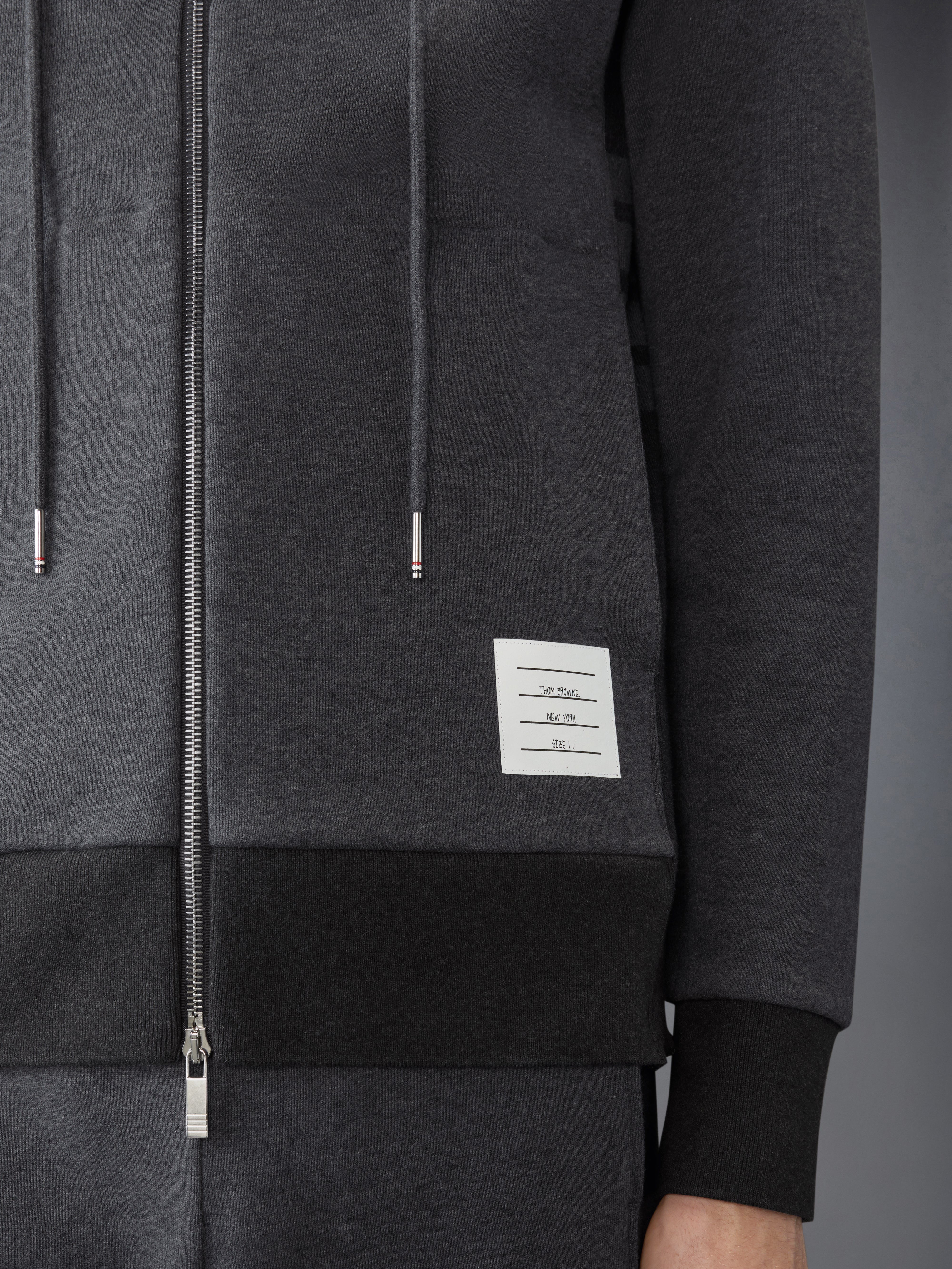 Classic 4-Bar Jersey Zip up Hoodie - 6