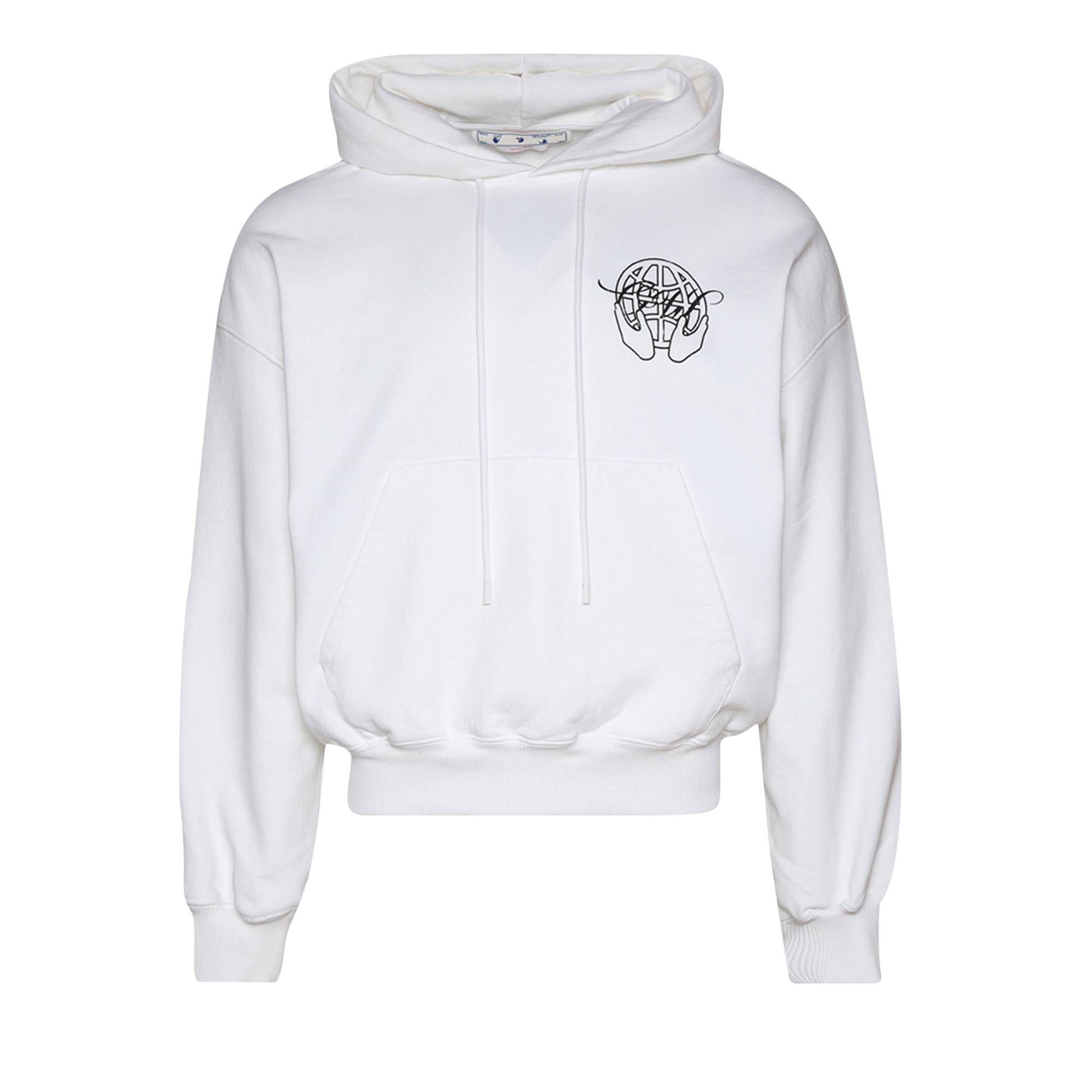 Off-White Hand Arrow Boxy Hoodie 'White/Black' - 1