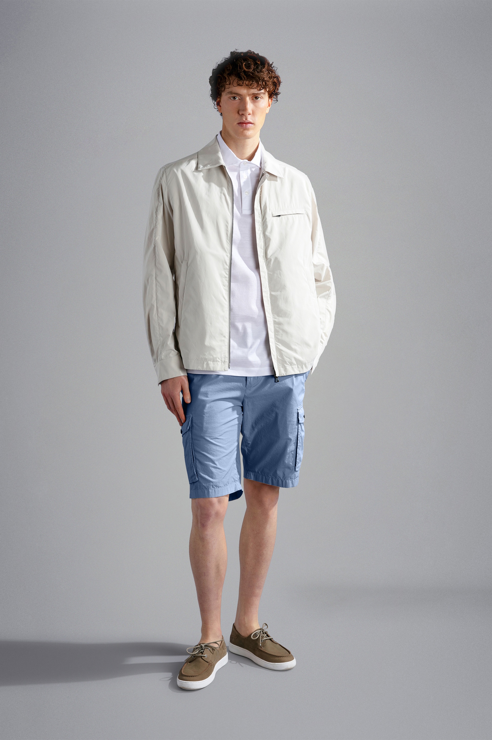 ULTRA-LIGHT POPLIN COTTON CARGO SHORTS - 2