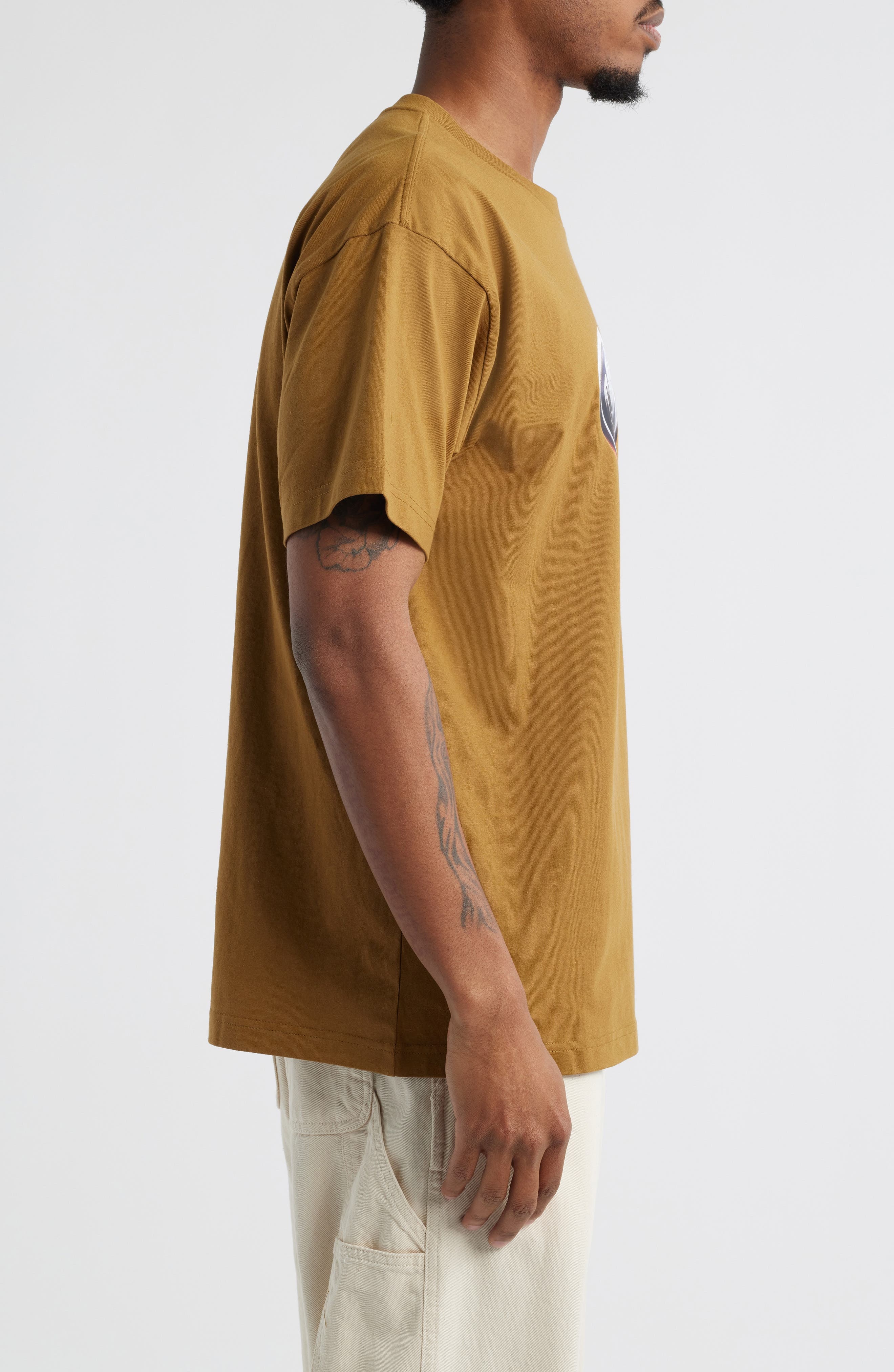 Carhartt Work In Progress Big Time Organic Cotton Logo Graphic T-Shirt in Fossil at Nordstrom - 3