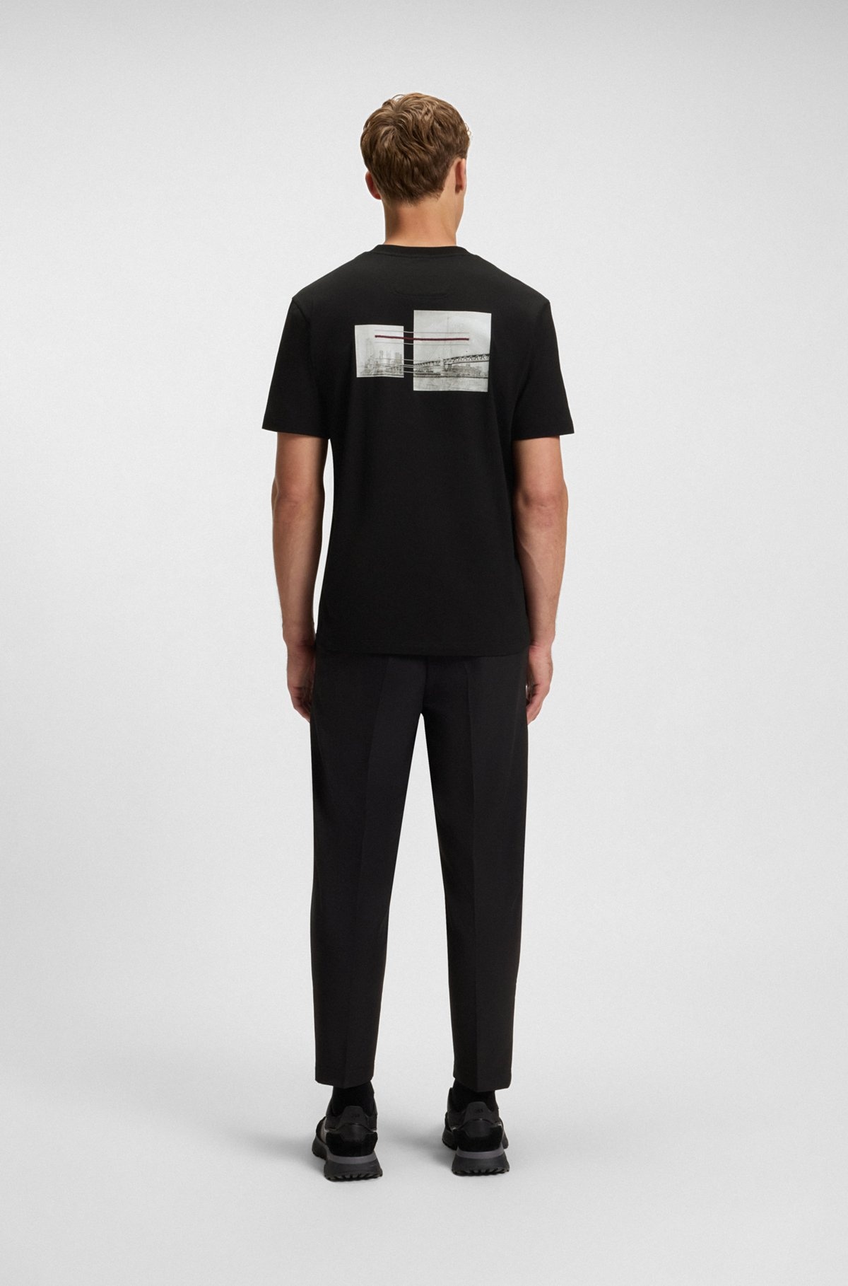 RELAXED-FIT T-SHIRT IN STRETCH COTTON WITH PHOTO PRINT - 5
