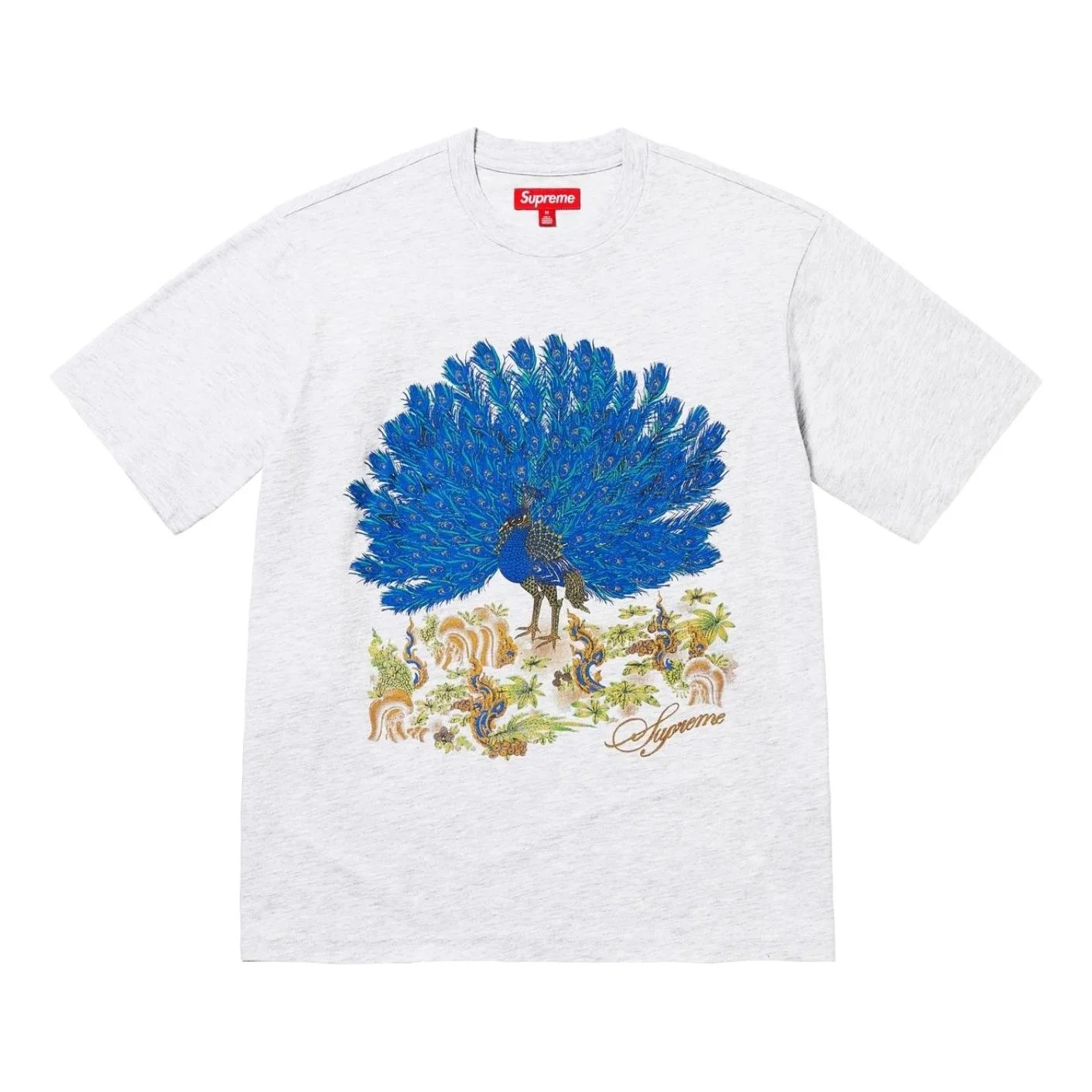 Supreme FW25 Peacock S/S T-Shirt 'Ash Grey' FW25KN96-ASH-GREY - 1