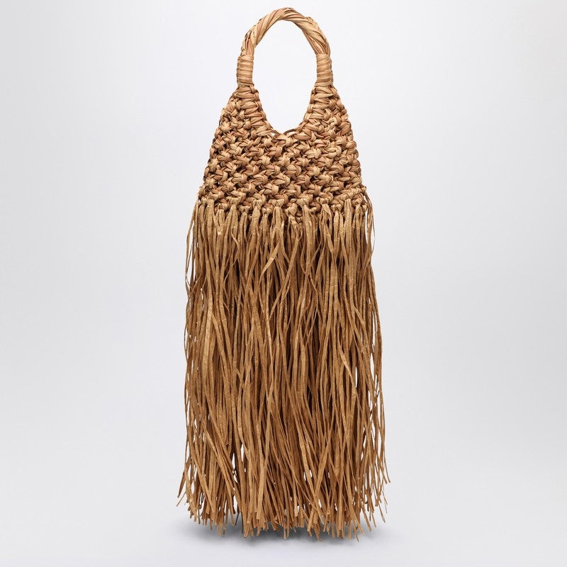 Hibourama - Hibourama Natural leather and raffia fringed Vannifique bag - 1
