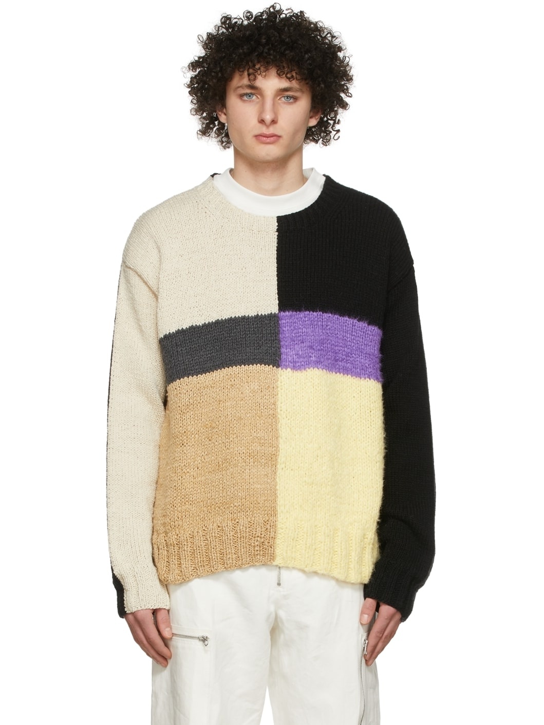 Black Cotton Sweater - 1