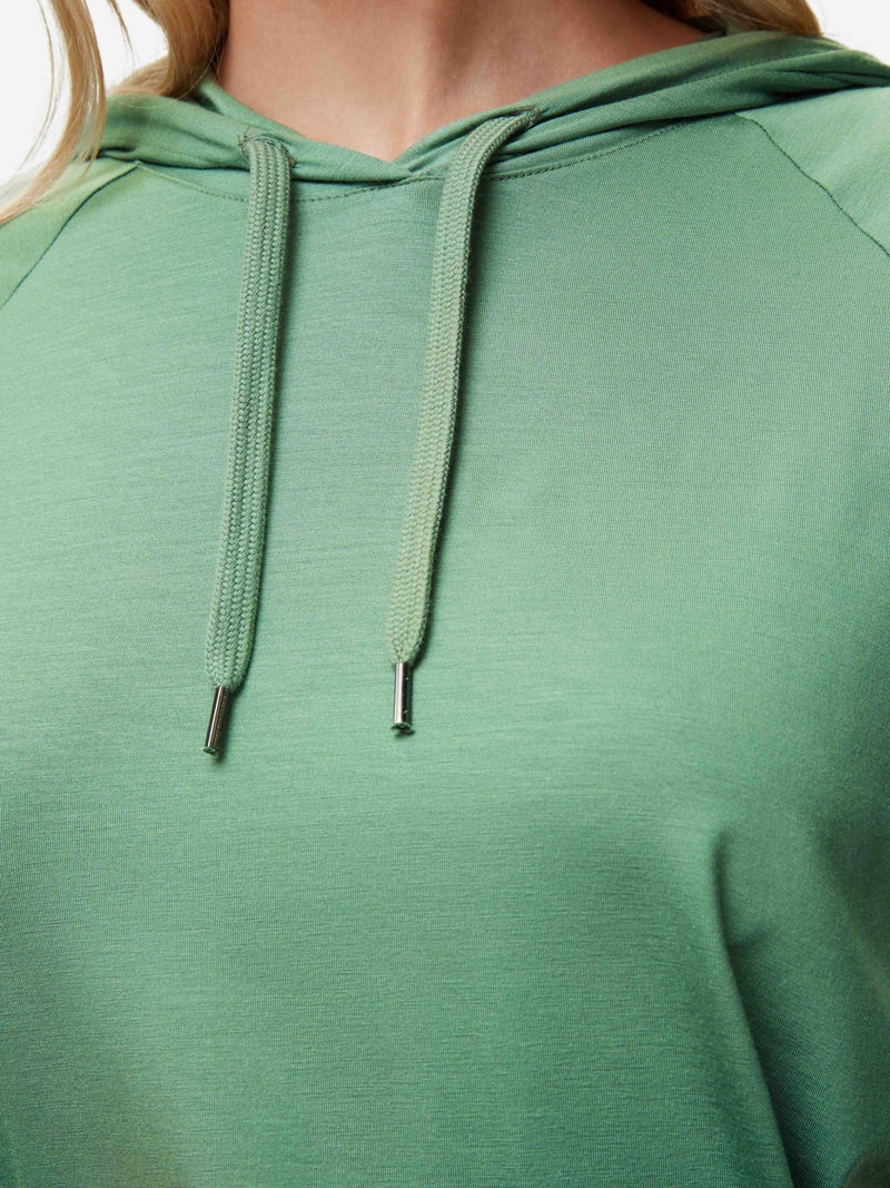 Women's Pullover Hoodie Basel Micro Modal Stretch Sage Green - 6