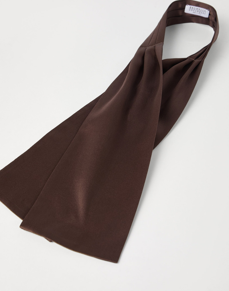 Brunello Cucinelli Stretch silk satin jabot outlook