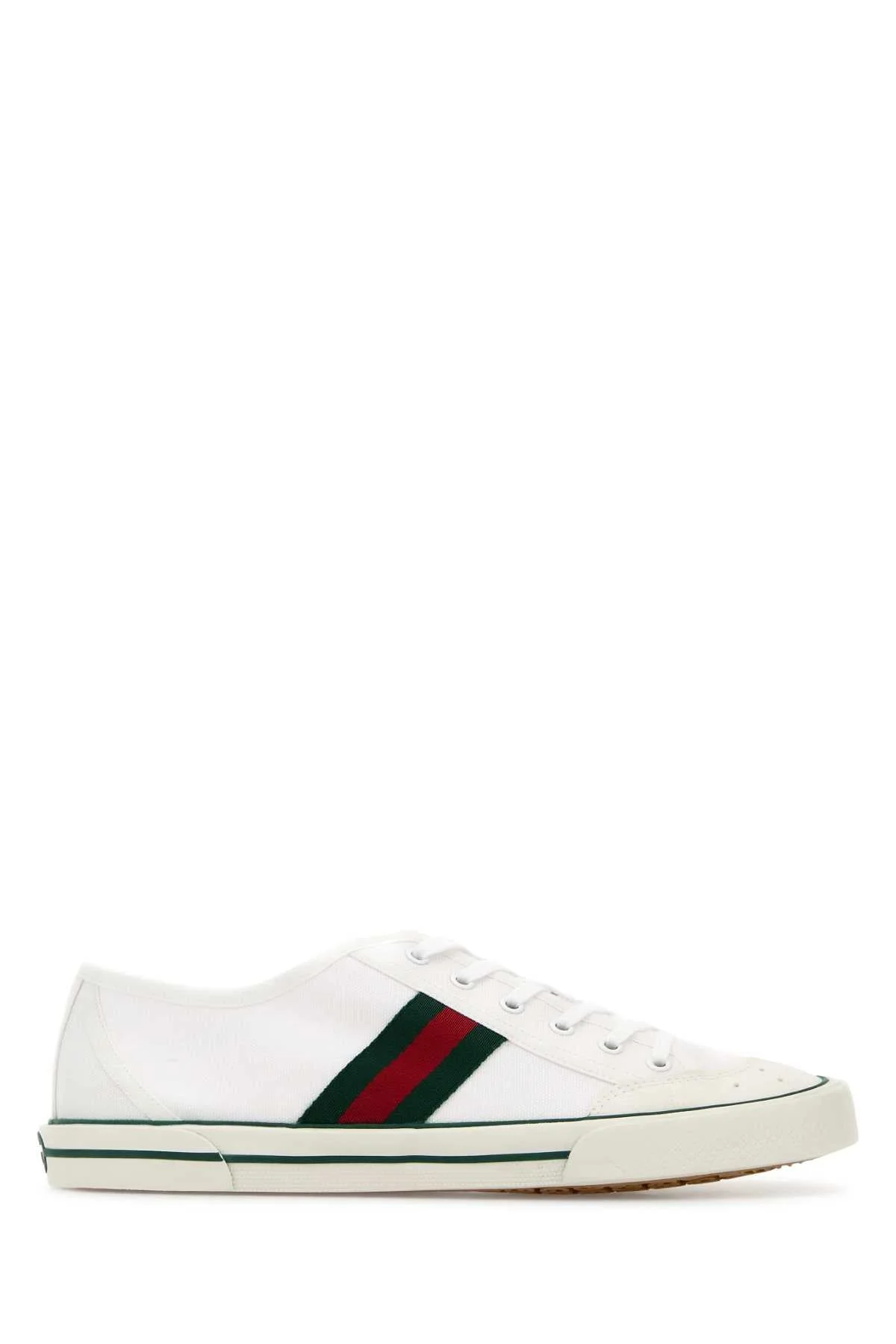 Gucci Men White Fabric Gucci Tennis 1977 Sneakers - 1