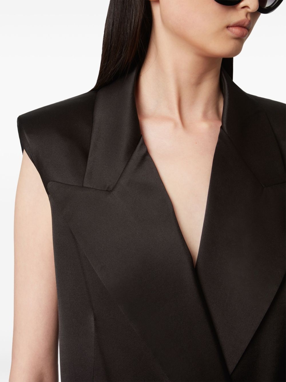 double-breasted satin blazer - 5