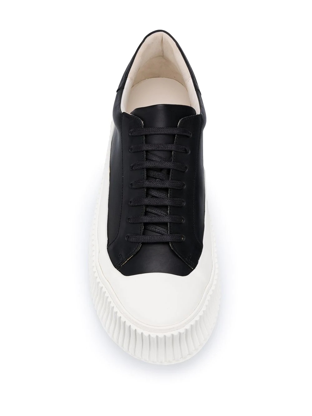 leather low-top sneakers - 4