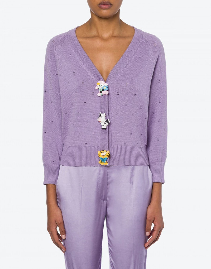 Moschino TOY BUTTONS COTTON CARDIGAN outlook