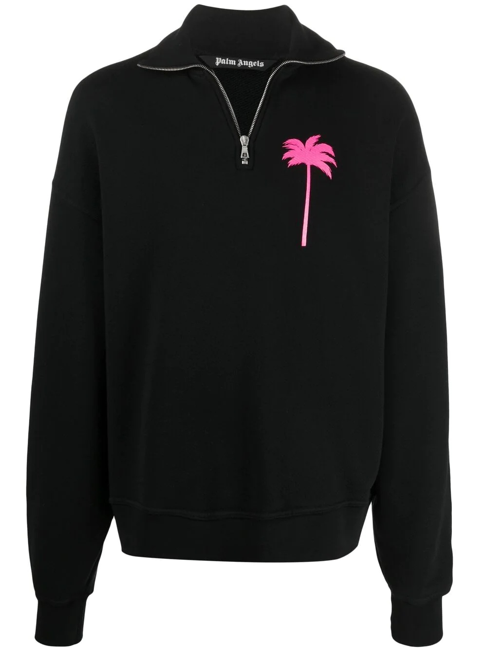 palm tree-print turtleneck sweatshirt - 1