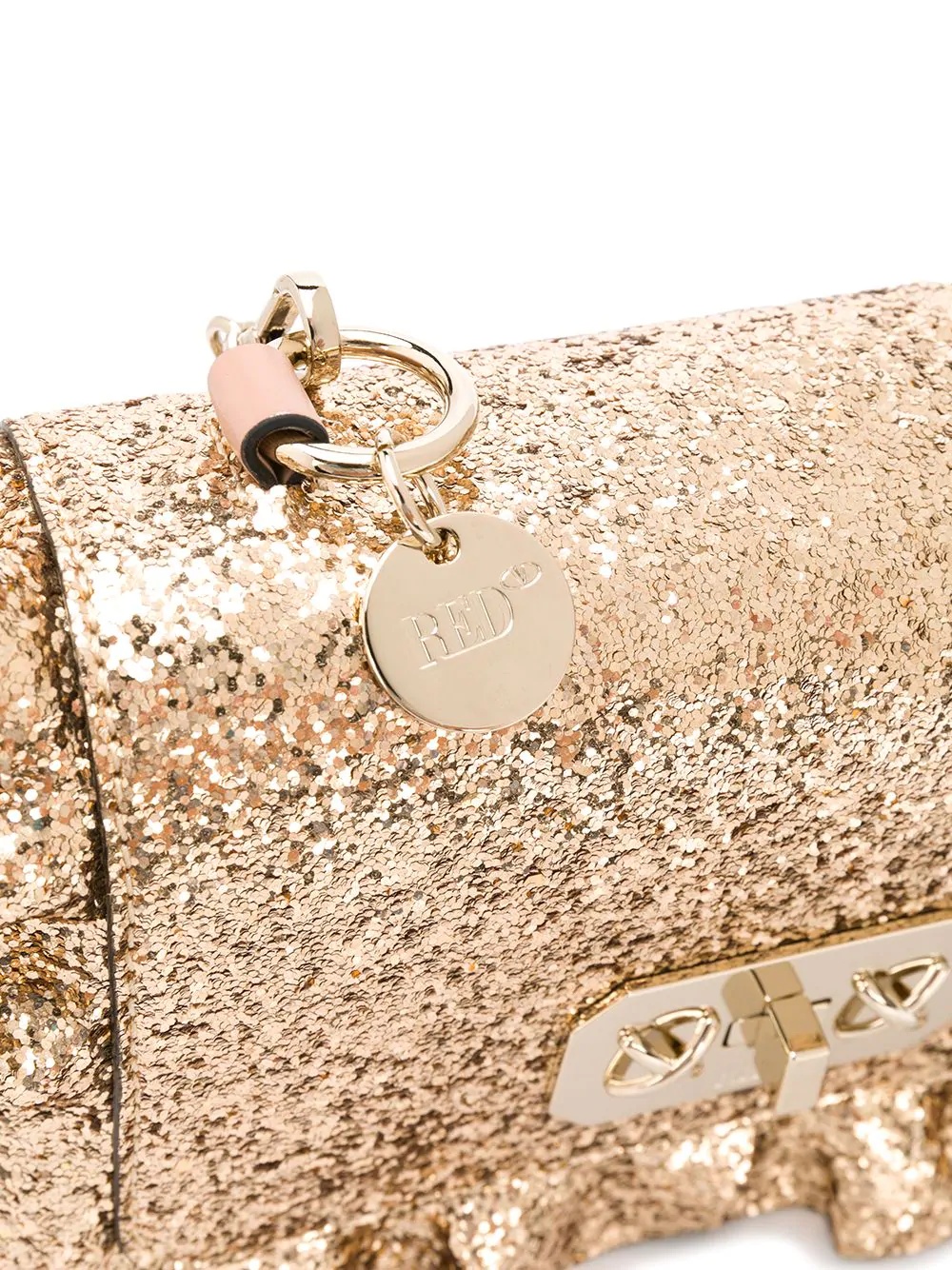 ruffle-detailed glitter crossbody bag - 4