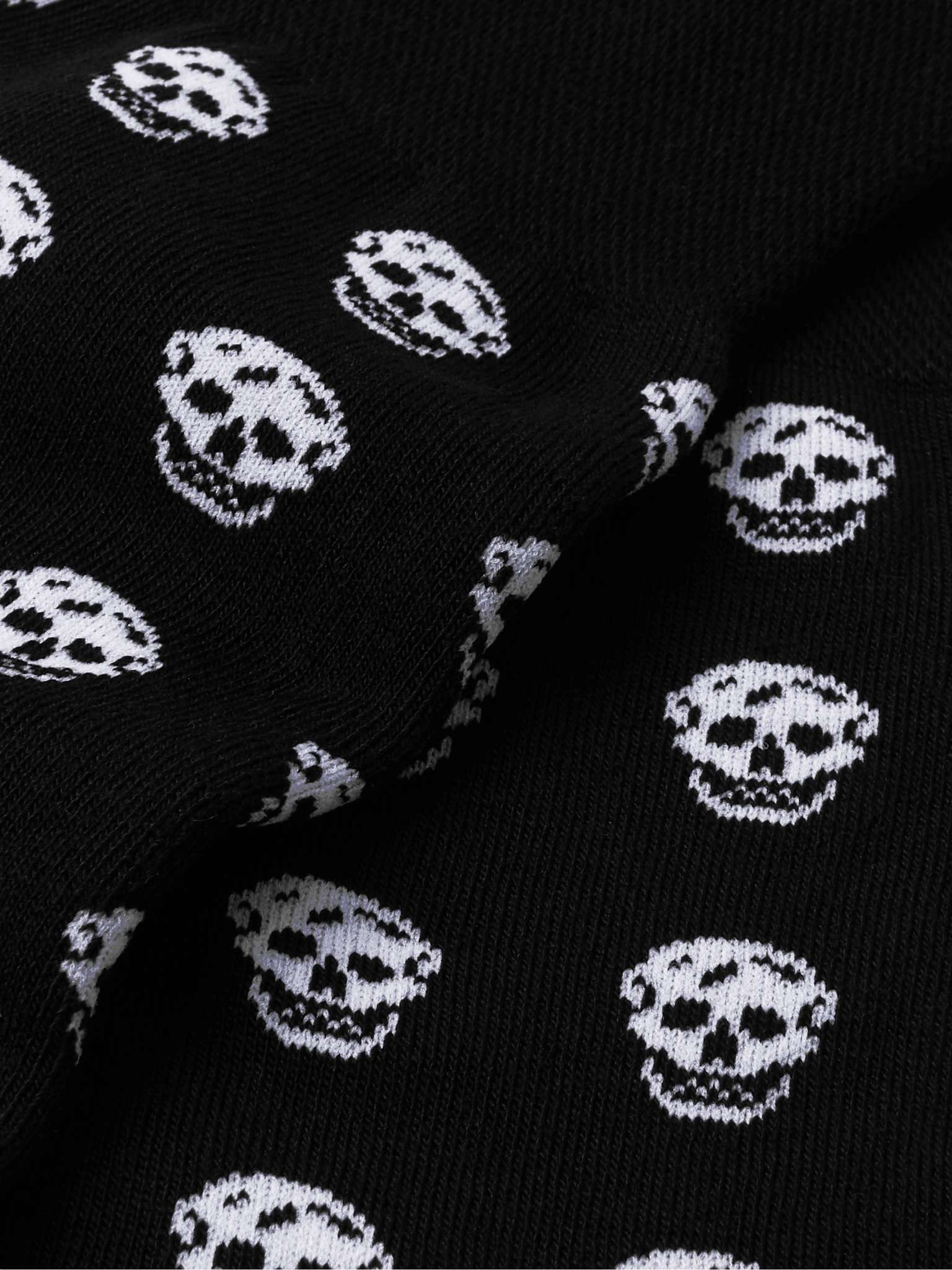 Skull-Intarsia Cotton-Blend Socks - 2