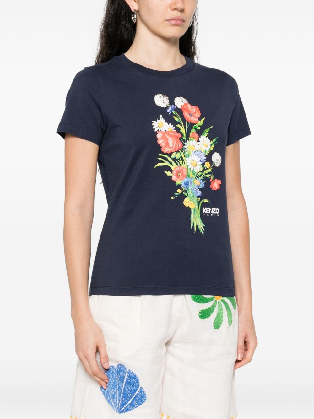 floral-print T-shirt - 3