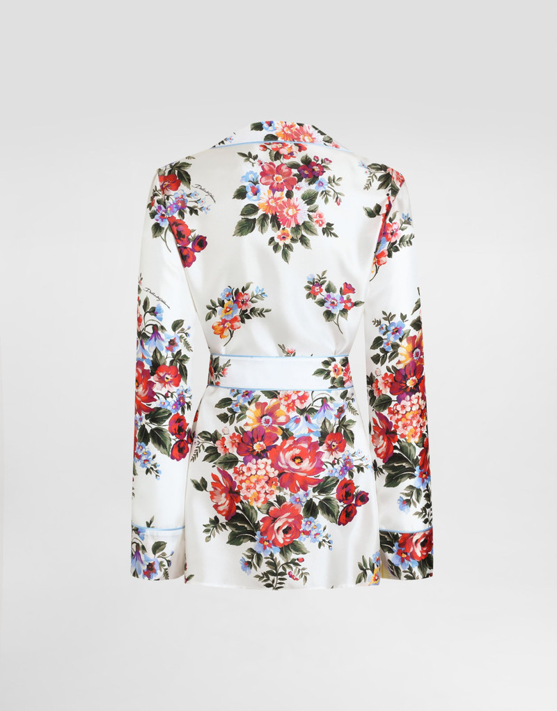 Dolce & Gabbana Flower bouquet-print twill shirt outlook