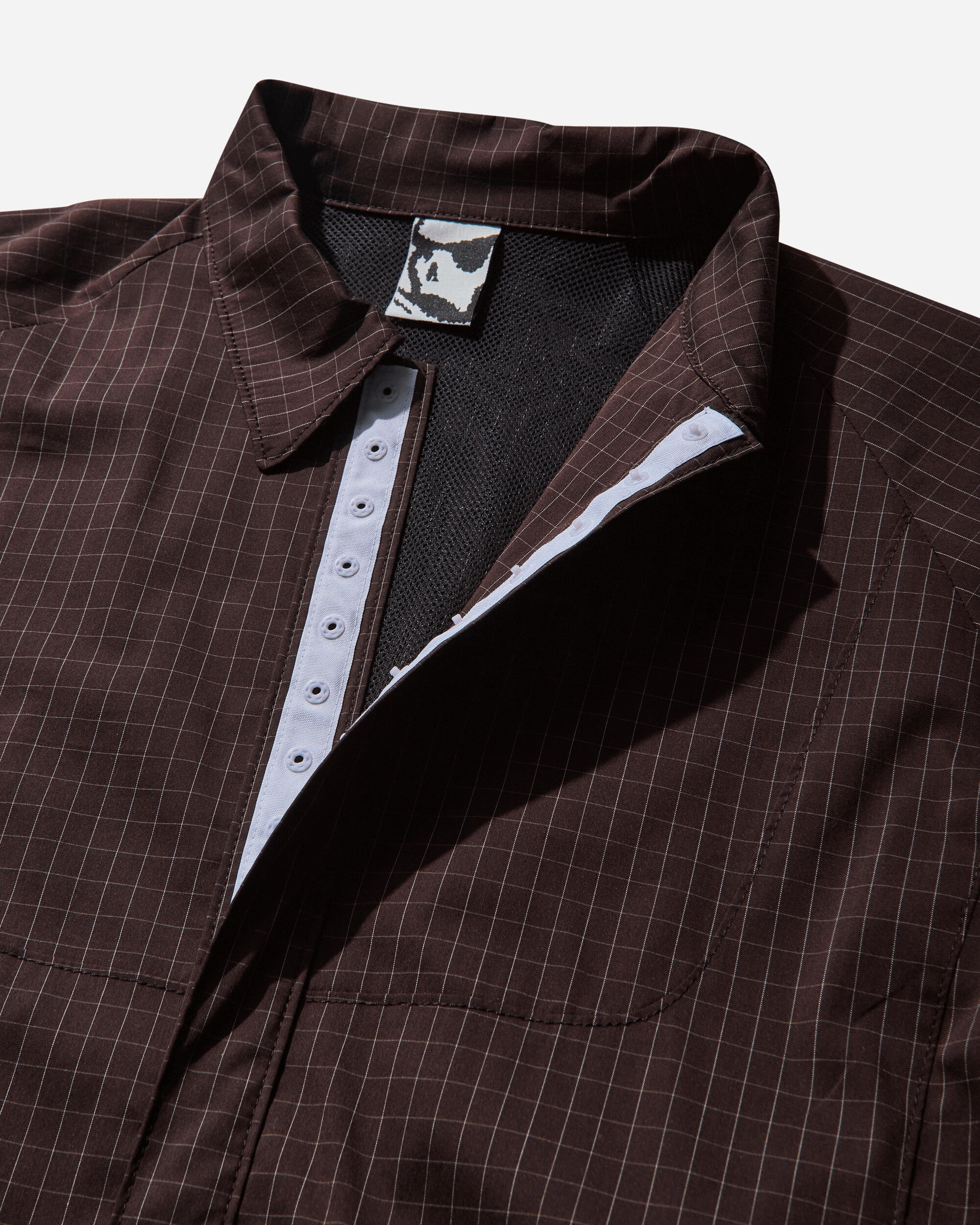 Men's Bilitis Check Shirt Chocolate Brown - 3