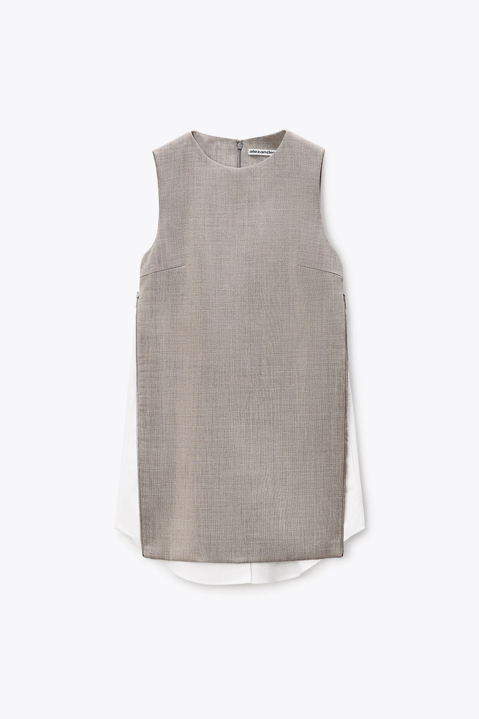 shift mini dress with zip side panels - 1