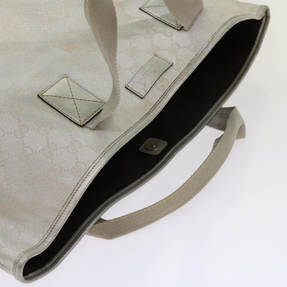 GUCCI GG Canvas Tote Bag Outlet Silver - 6