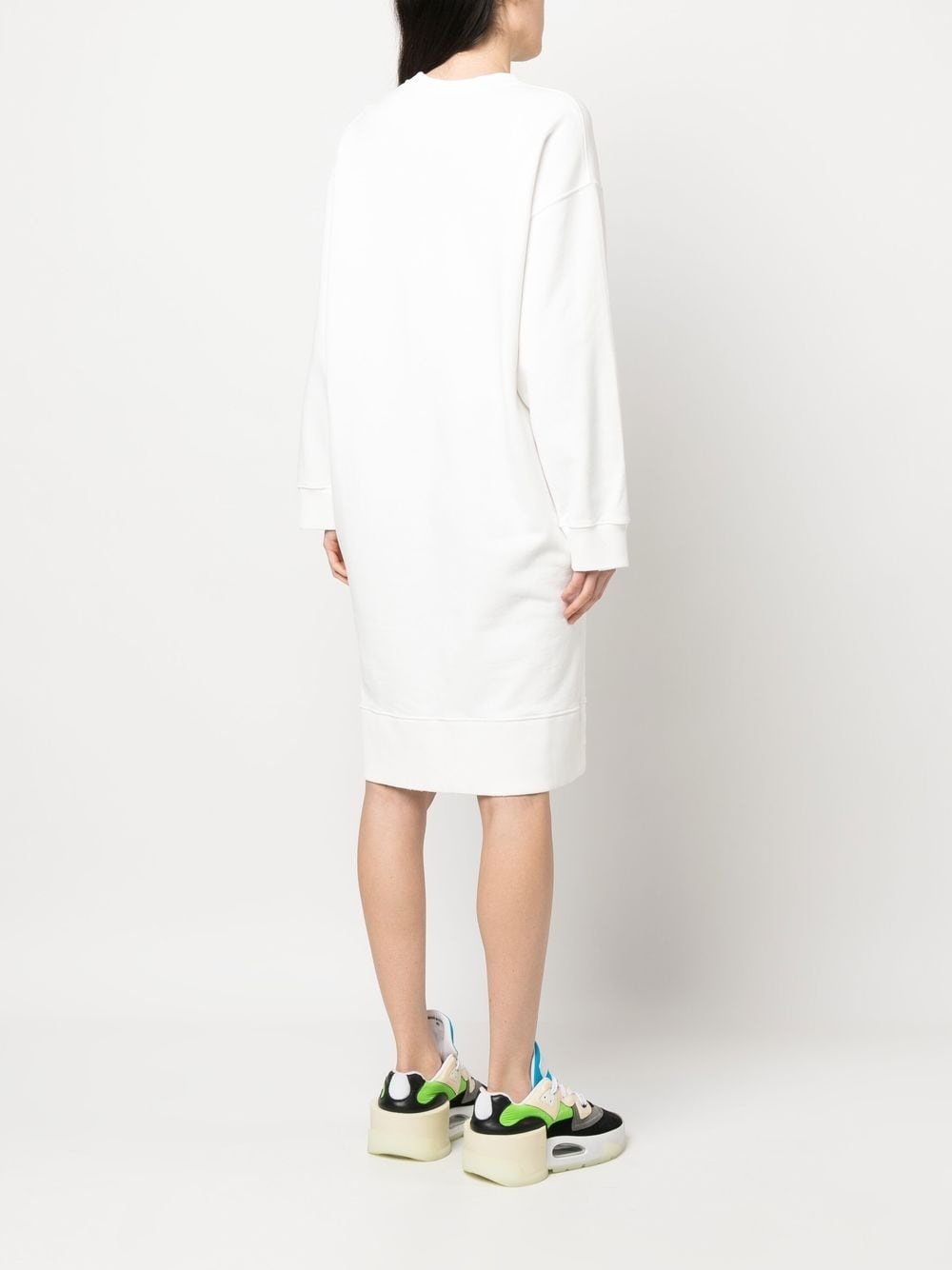 logo print sweatshirt dress - 4