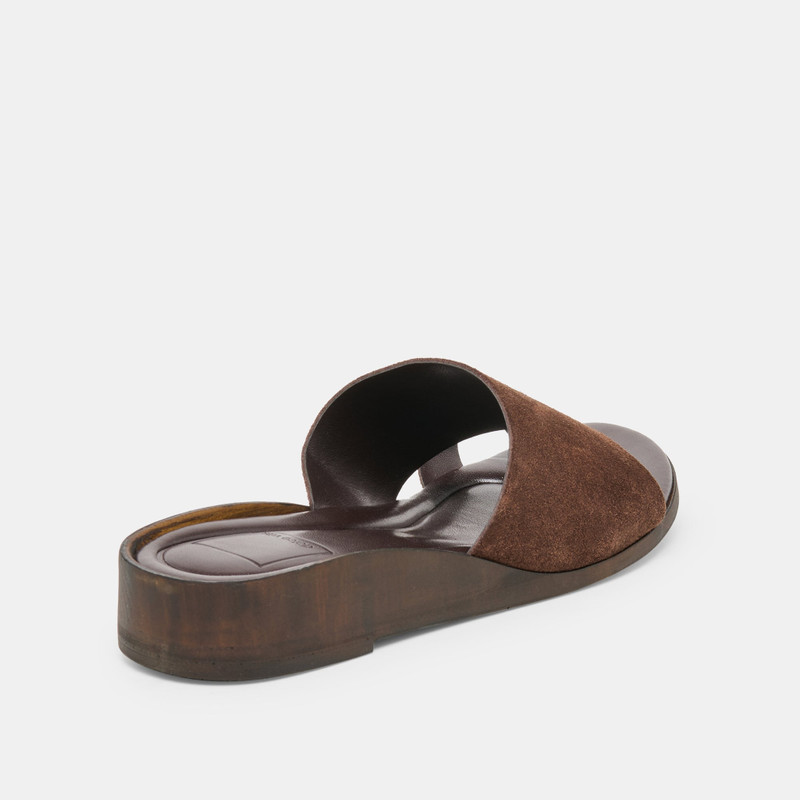 MOXY SANDALS DK BROWN SUEDE 3