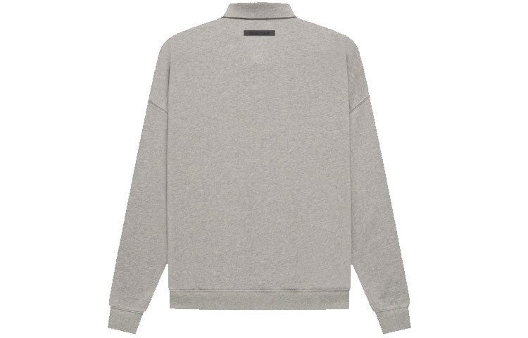 Fear of God Essentials FW21 Long Sleeve Polo Shirt 'Heather Oatmeal' FOG-FW21-141 - 3