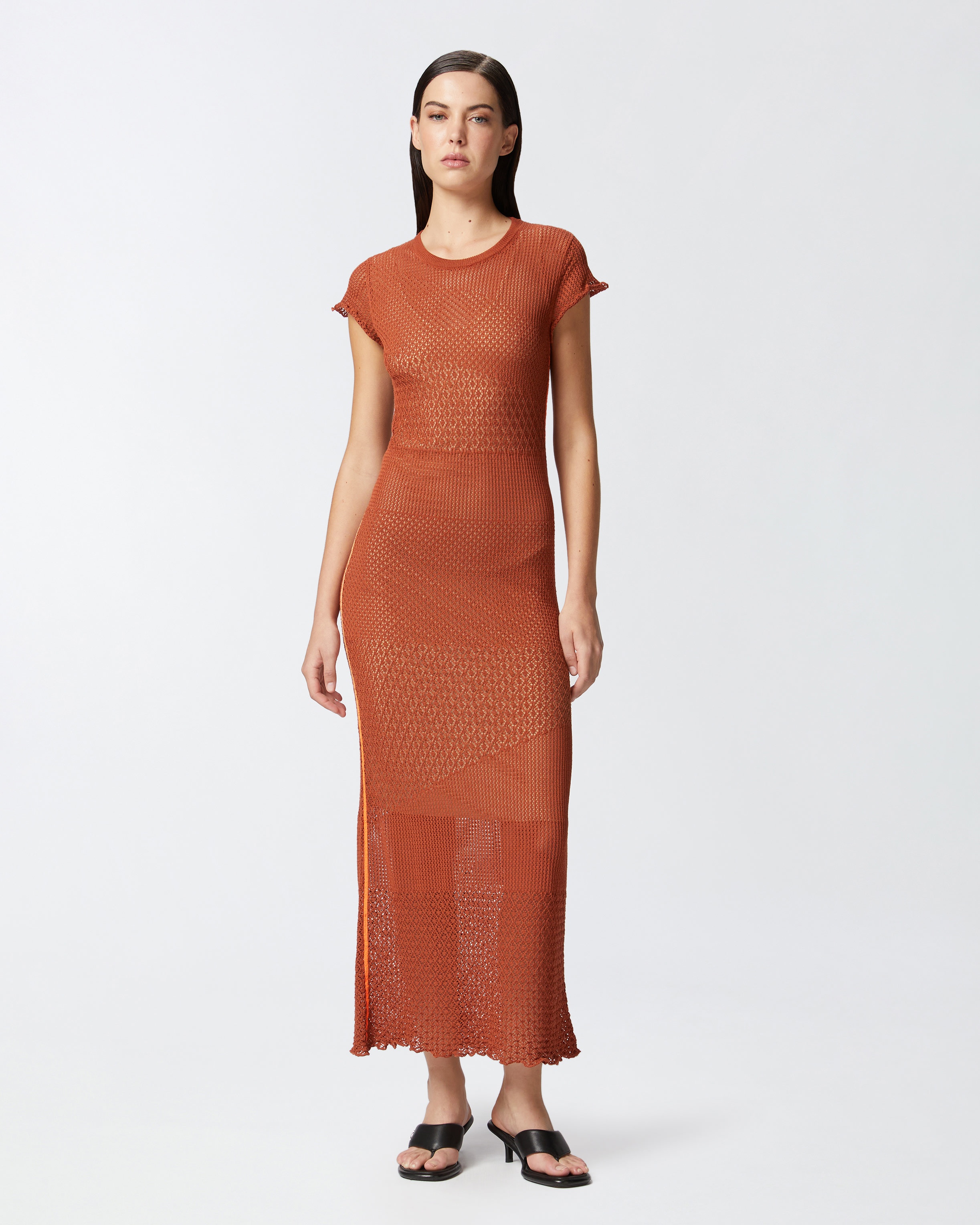LONG SUMMER DRESS WITH OPENWORK PATTERN - 3