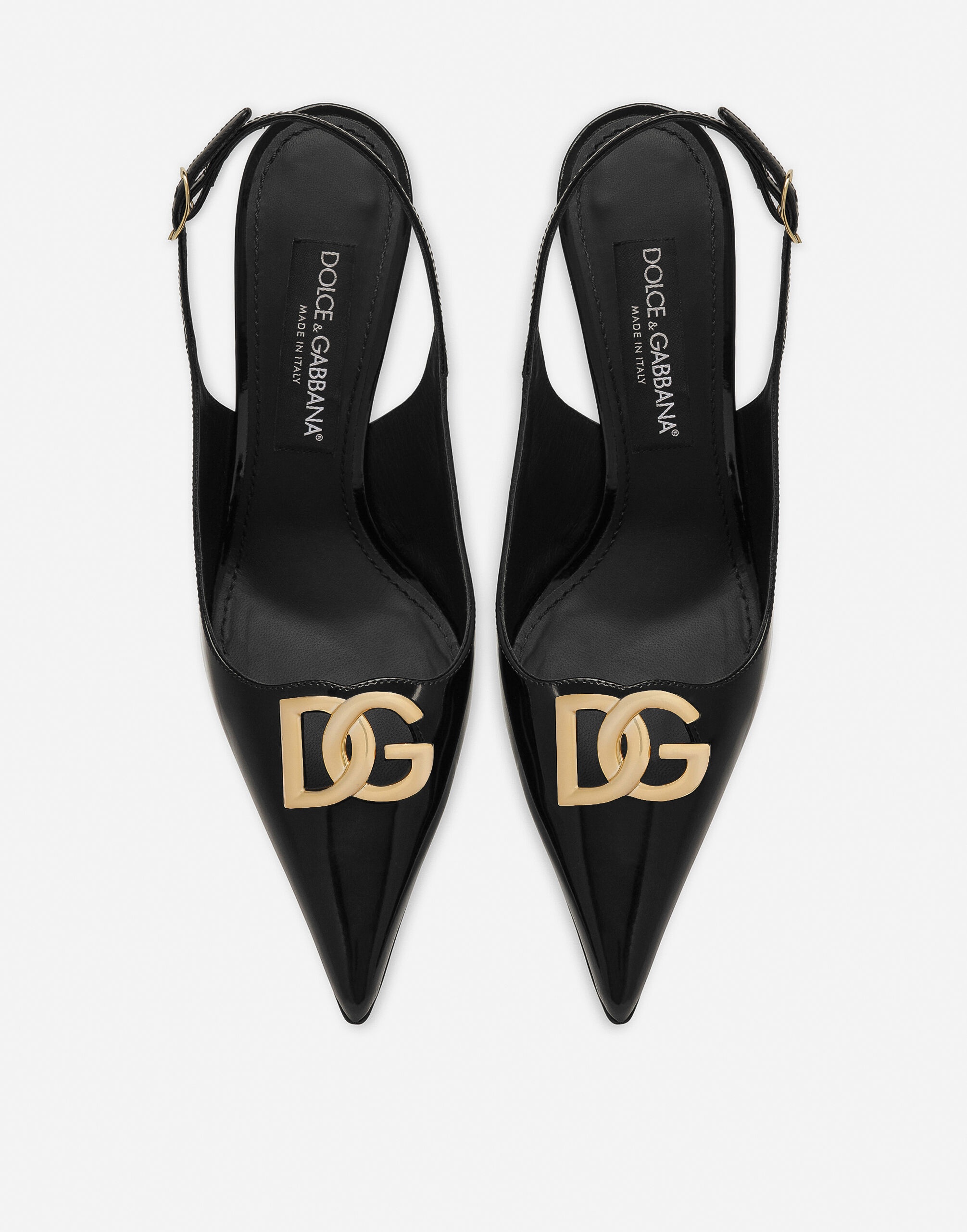 Polished calfskin slingbacks - 4