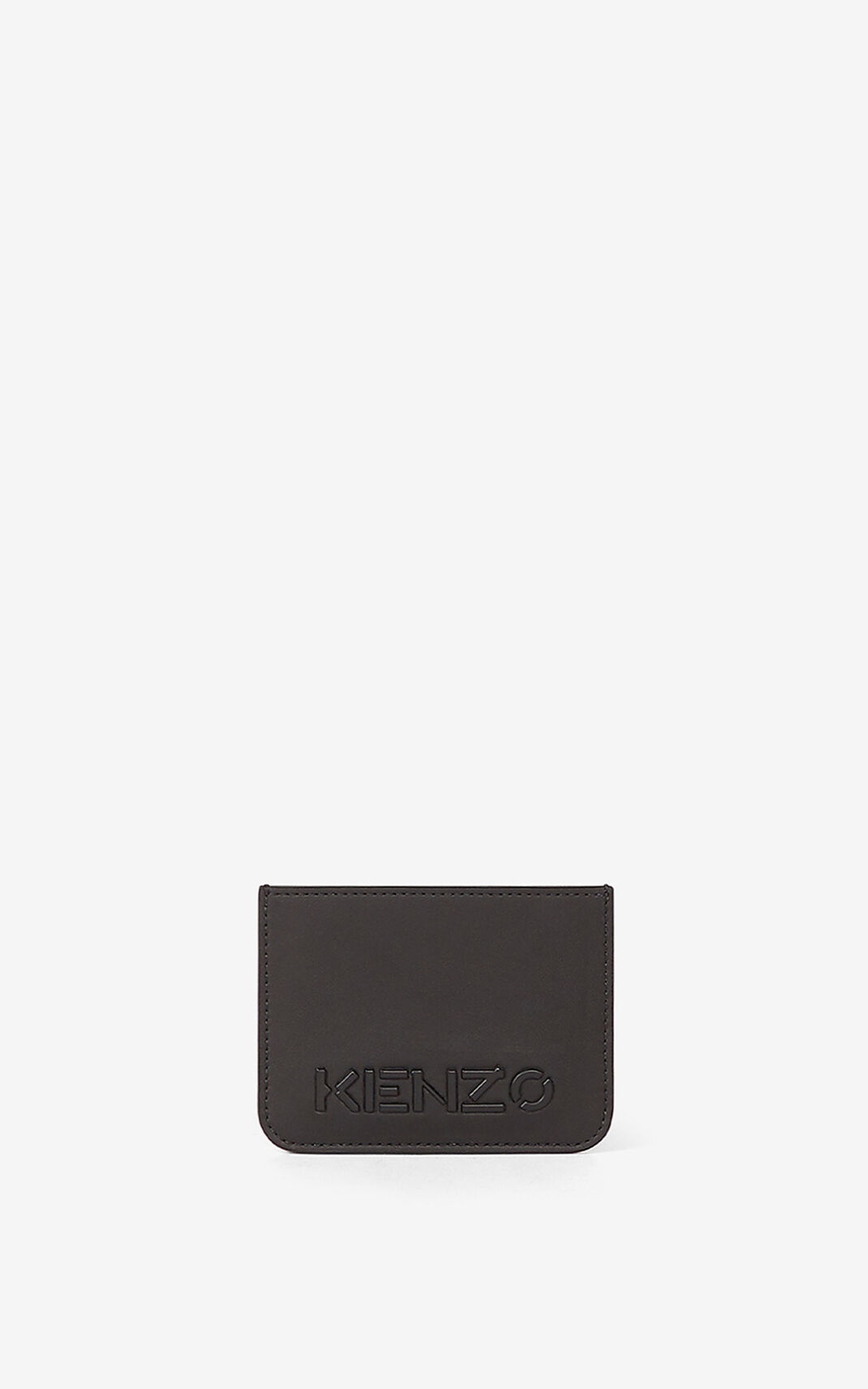 KENZO Logo leather card holder - 1