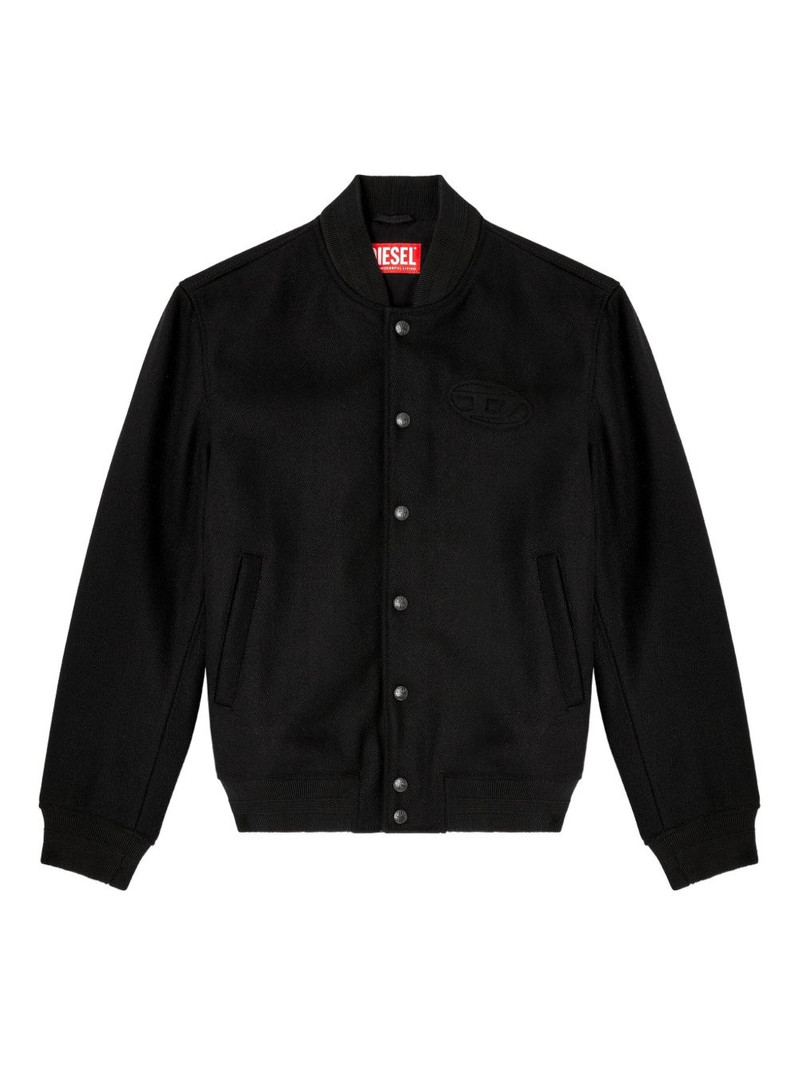 embroidered logo bomber jacket 1