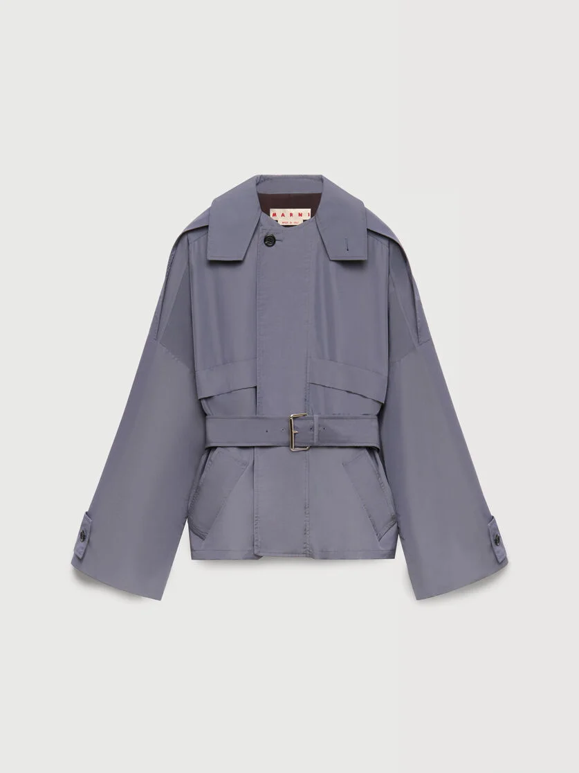 GREY NYLON BLOUSON WITH BELT - 1