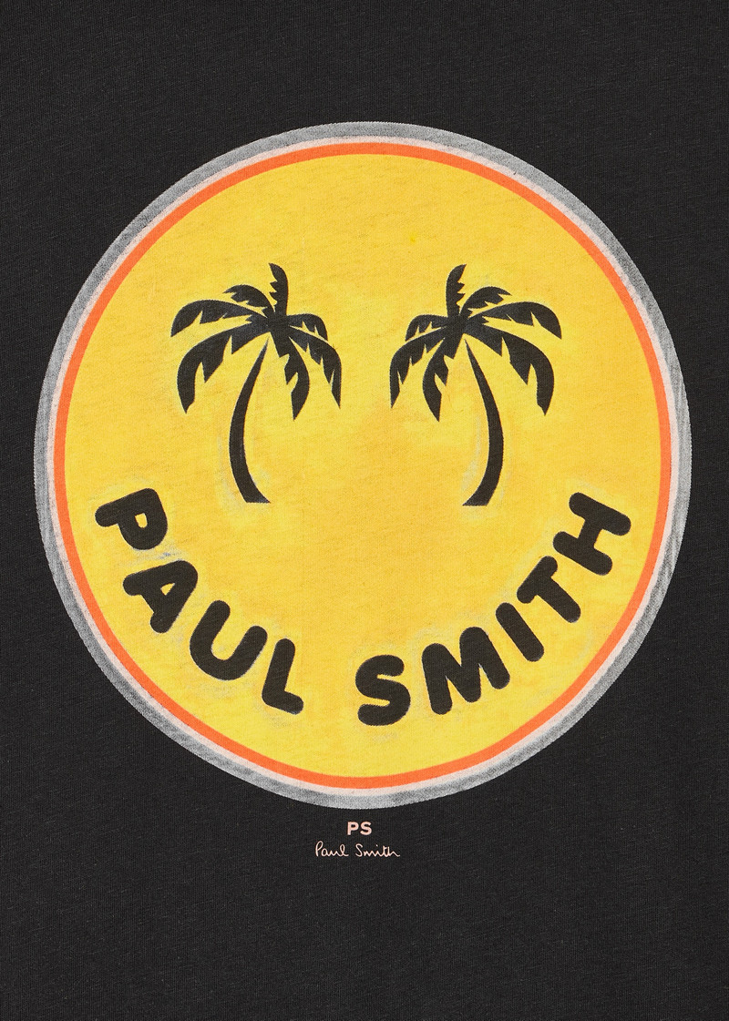 Paul Smith Black 'Palm Trees' Print T-Shirt outlook