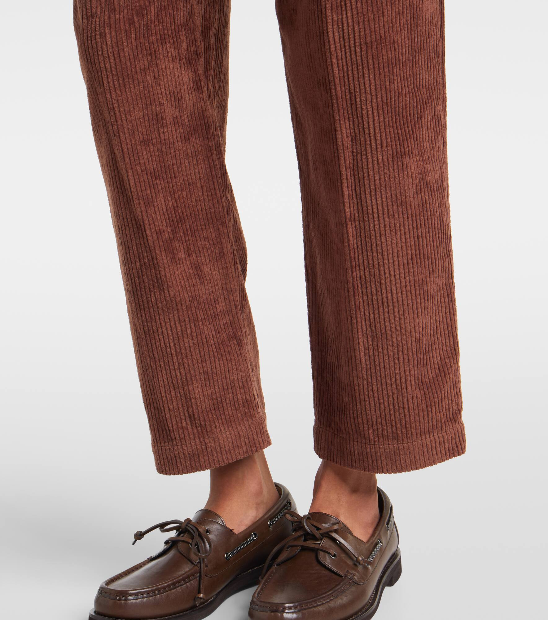 Cotton corduroy wide-leg pants - 5
