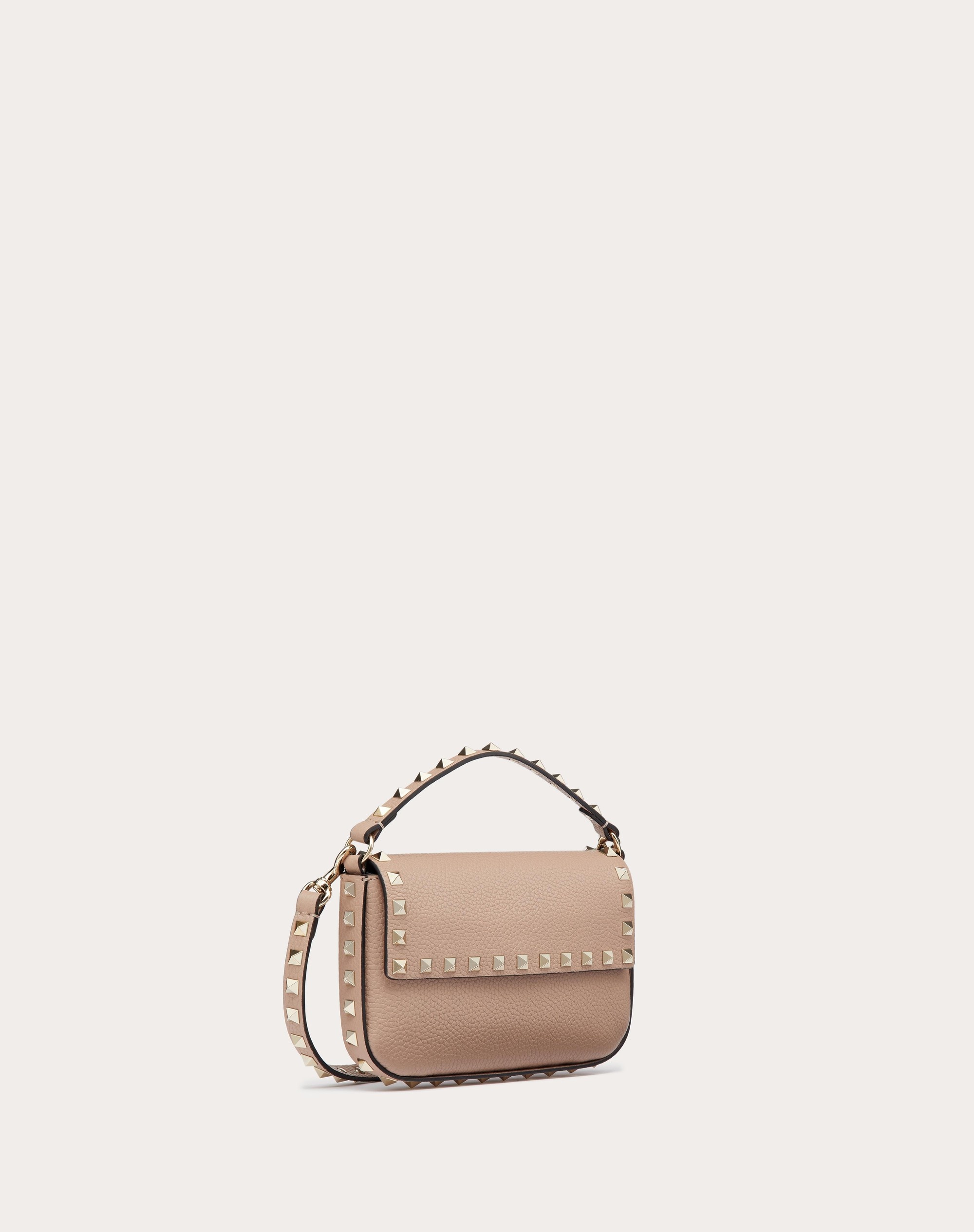 ROCKSTUD GRAINY CALFSKIN POUCH - 2