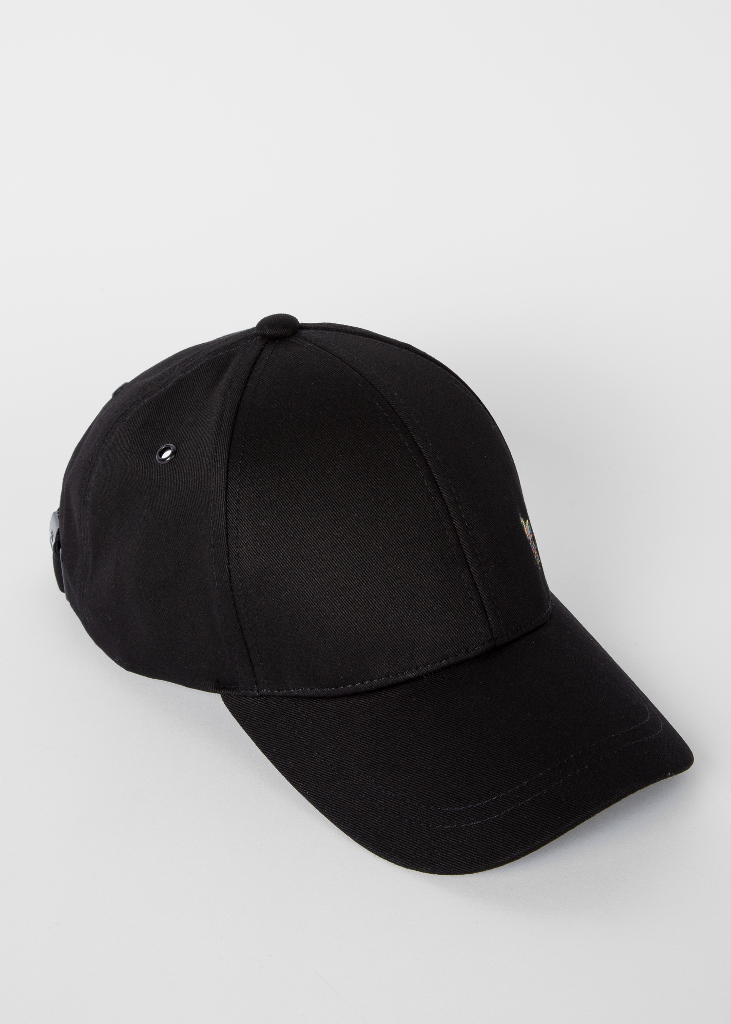 Black Cotton 'Zebra' Logo Baseball Cap - 2
