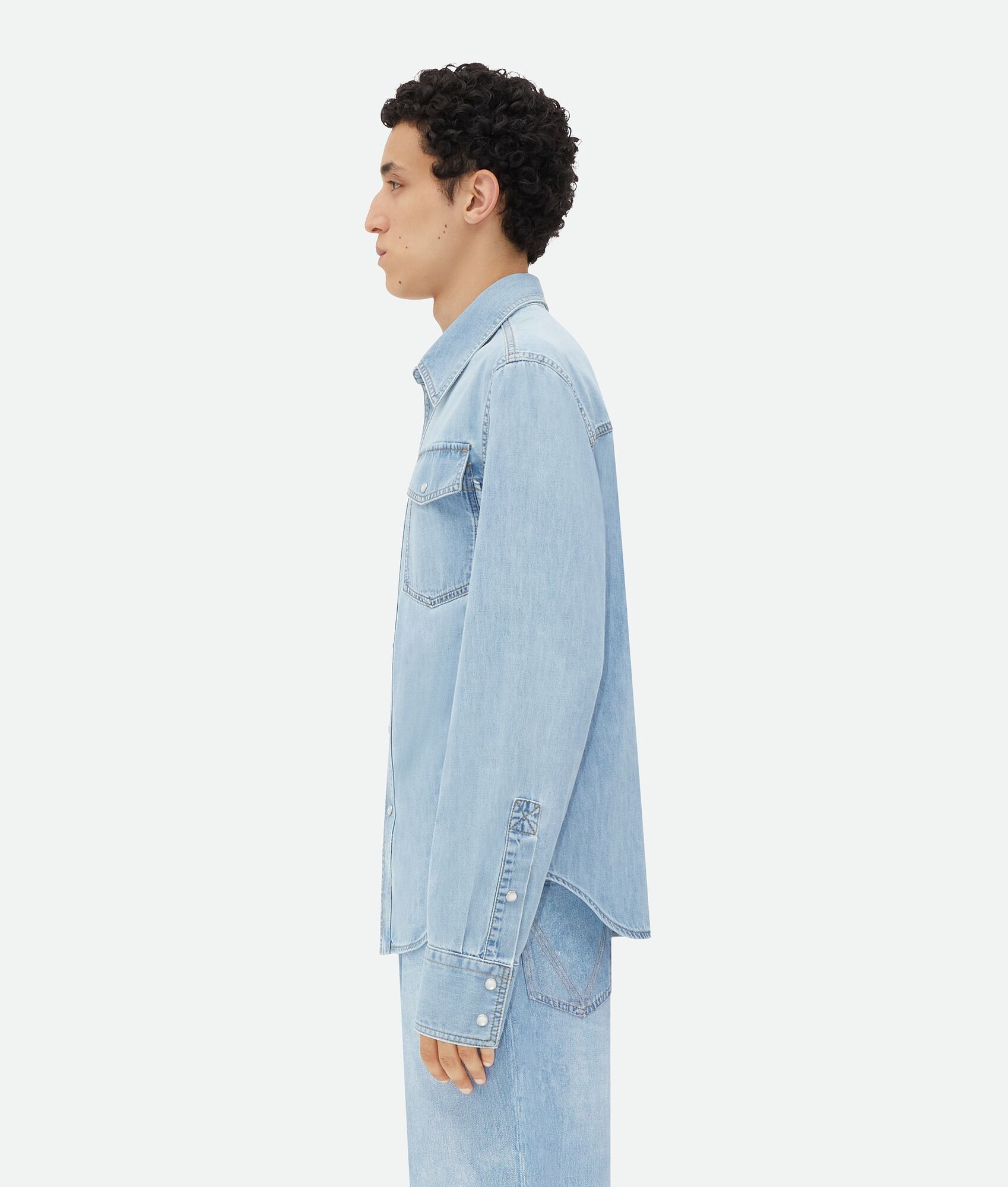 Light Bleached Denim Shirt - 2