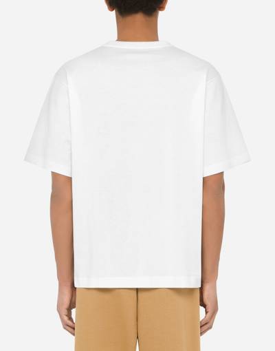 Dolce & Gabbana Cotton T-shirt with metallic DG logo outlook