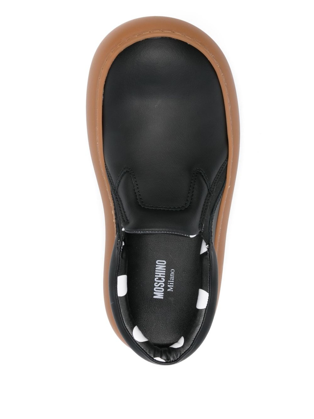 oversized-sole leather sneakers - 4