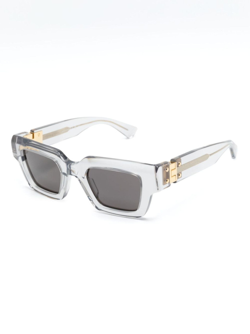 Bottega Veneta grey Hinge square-frame sunglasses outlook
