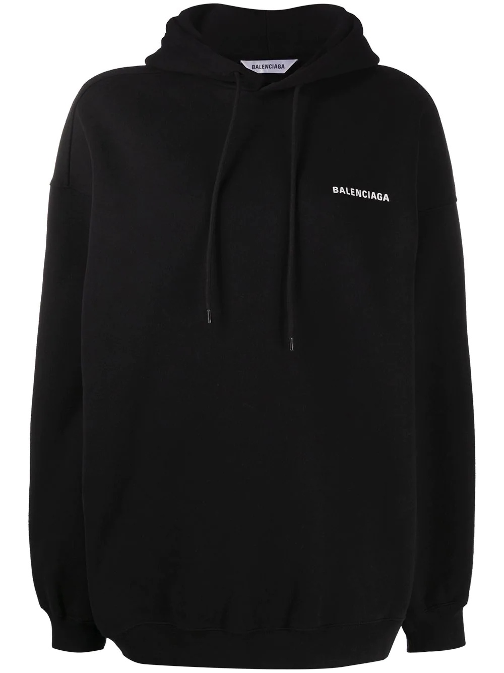 slogan-print oversized hoodie - 1